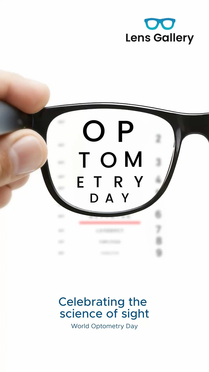 Opticians & Eye Care creative ad: 'Optometry Day' set as eye chart in lens