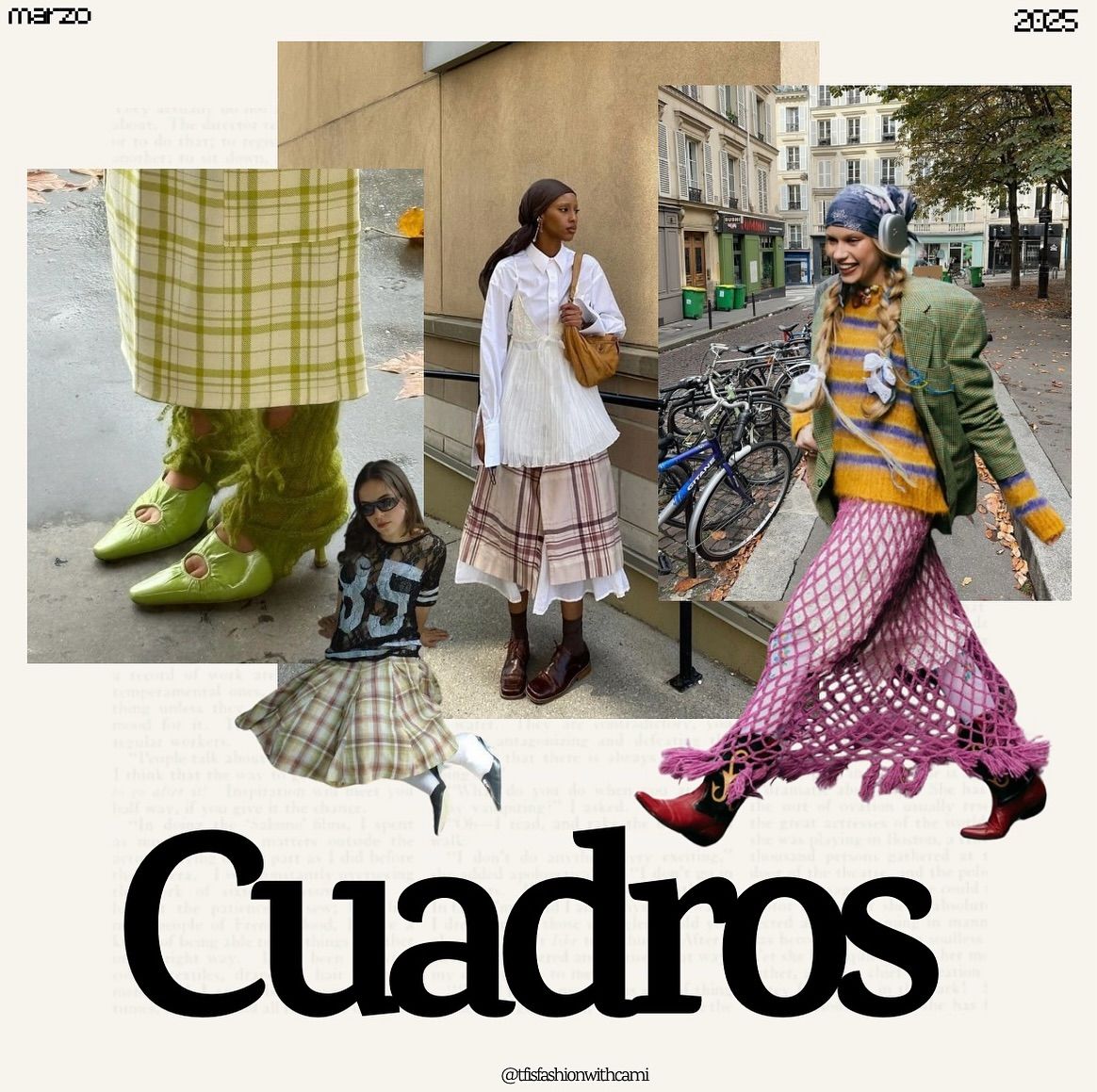Carousel: Cut-out striding redhead in suede fringe jacket and a crouching woman in striped shirt, slide 3