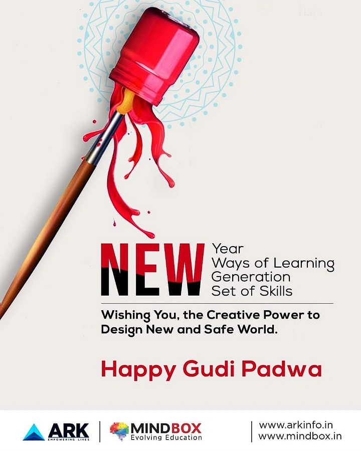 Gudi Padwa creative ad: Paintbrush becomes Gudi, paint as cloth
