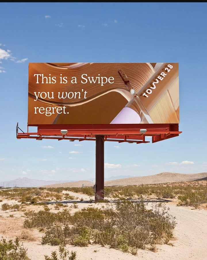 Agency creative ad: Desert billboard 'swipe you won't regret'