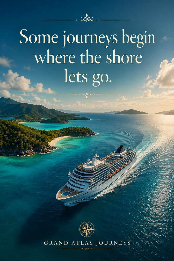 Cruises & Cruise Lines creative ad: Elegant cinematic journey campaign composition