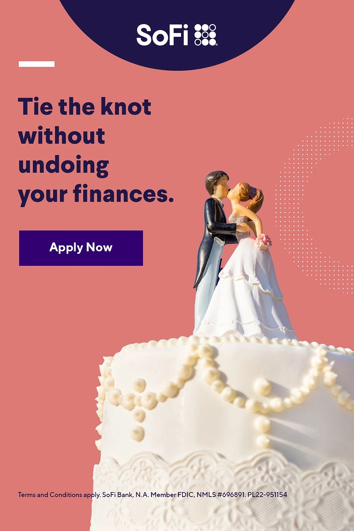 Personal & Business Loans creative ad: Wedding pun links debt to undone finances