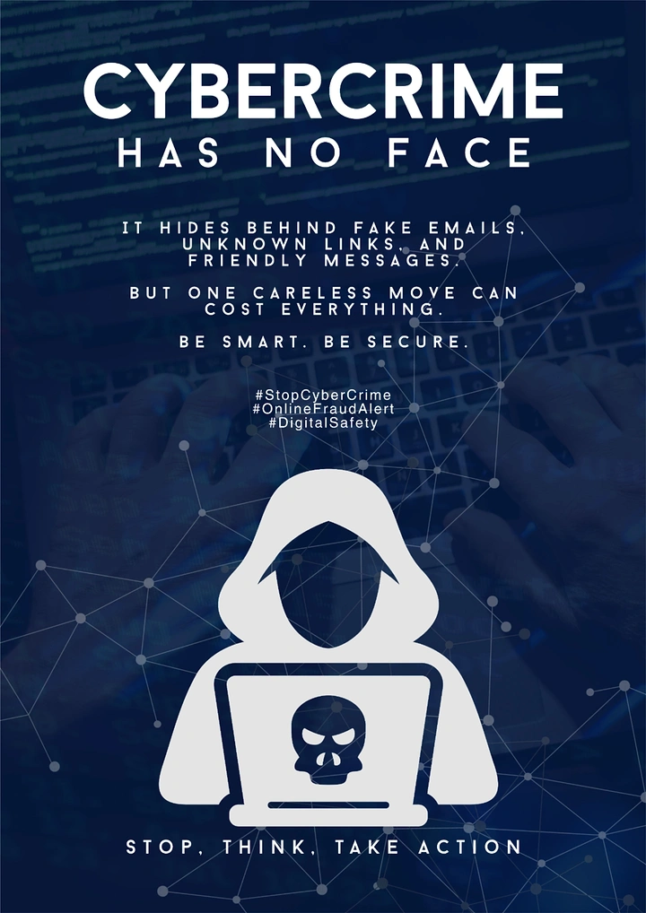 Cybersecurity Companies creative ad: Faceless hacker visualizes anonymous crime
