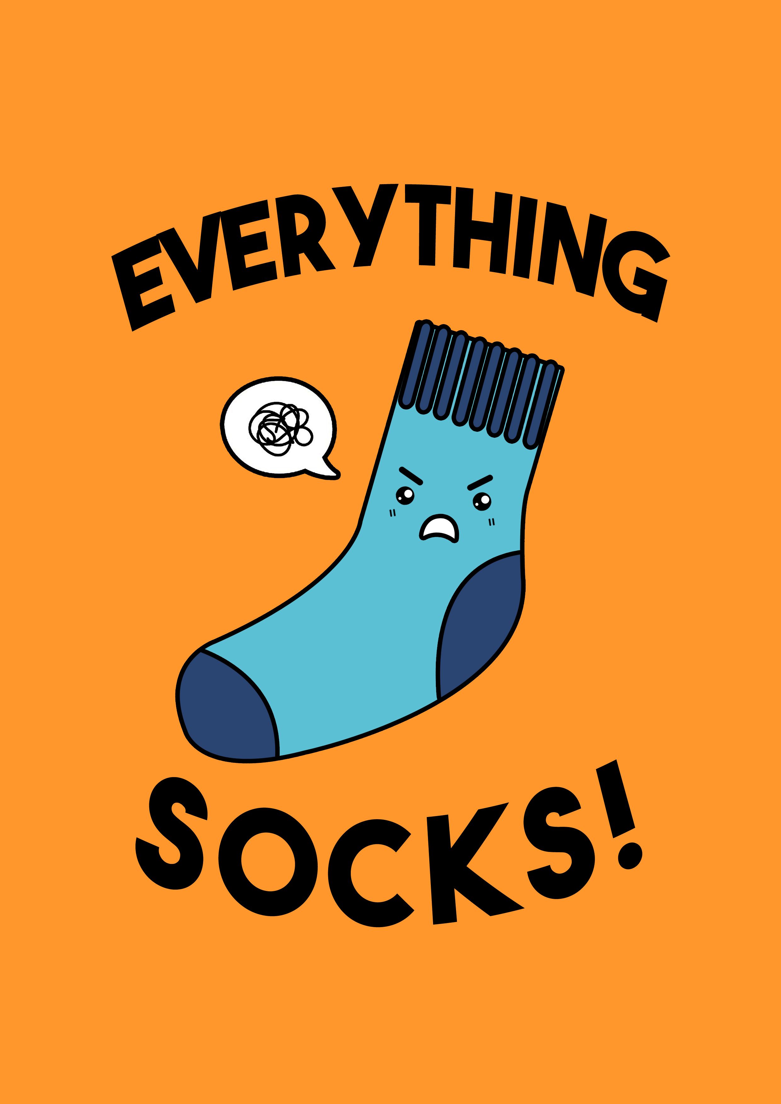 Story: Sock character and witty pun