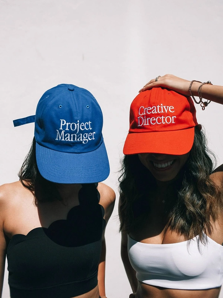 Hats & Caps creative ad: Role labels create witty paired portrait