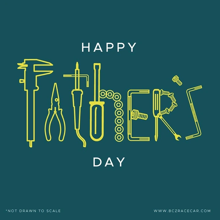 Father's Day creative ad: The word 'Father's' spelled out with line-drawn tools