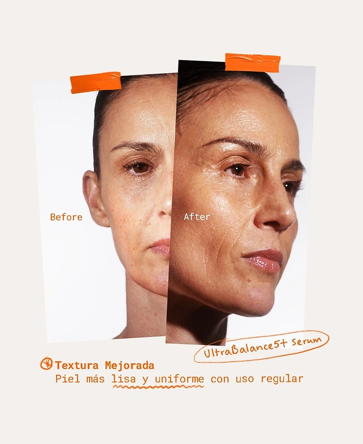 Skin & Cosmetic Clinics creative ad: Taped before/after photo strips, notebook style