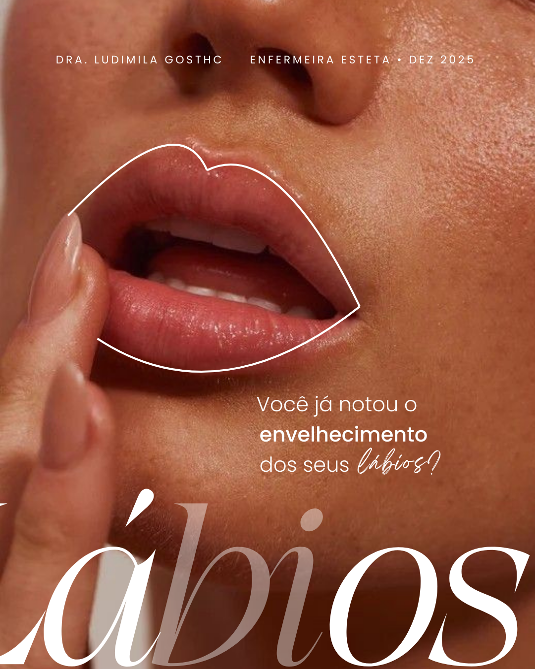 Instagram post: Lip aging question drives strong visual idea