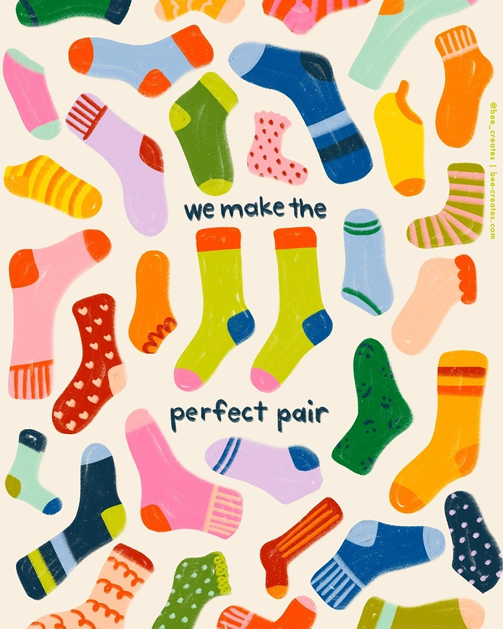 Socks Brands creative ad: Pattern creates perfect-pair concept