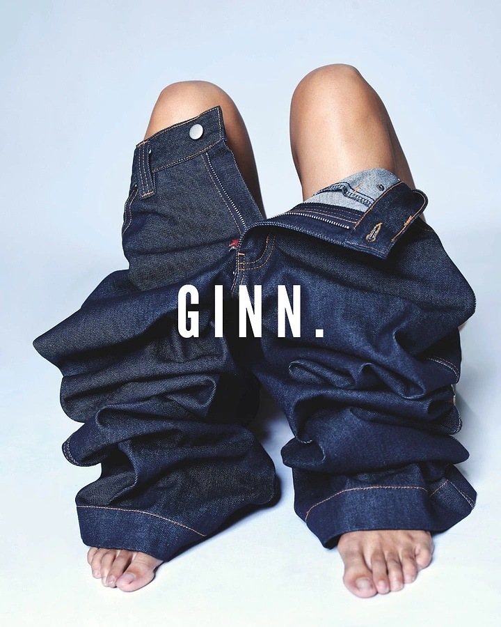 Denim & Jeans Brands creative ad: Denim wrapped into sculptural fashion pose