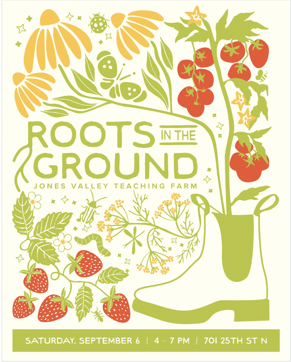 Poster: Garden plants, strawberries and tomatoes growing out of a rubber boot