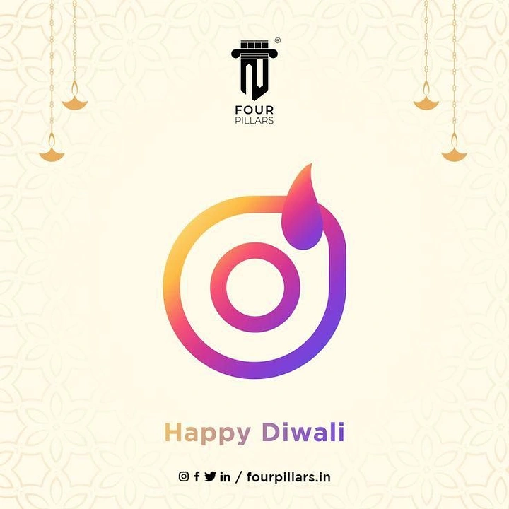 Diwali creative ad: Instagram logo turned into diya flame