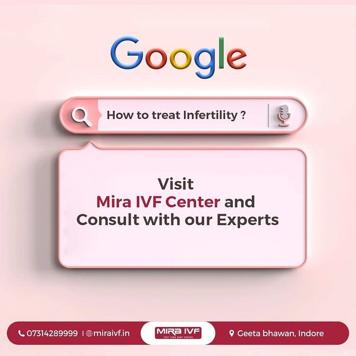 IVF & Fertility Clinics creative ad: Google search bar answers infertility query
