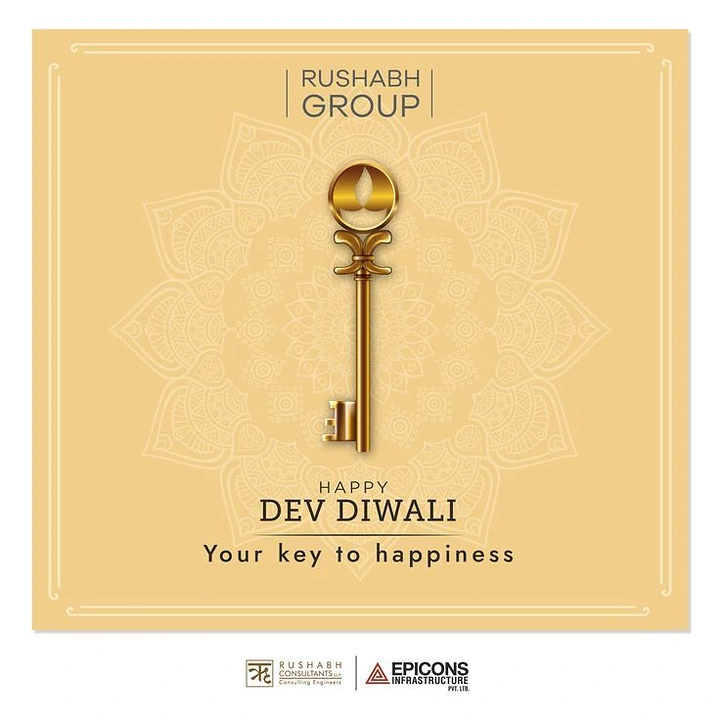 Diwali creative ad: Diya-topped key, 'key to happiness'