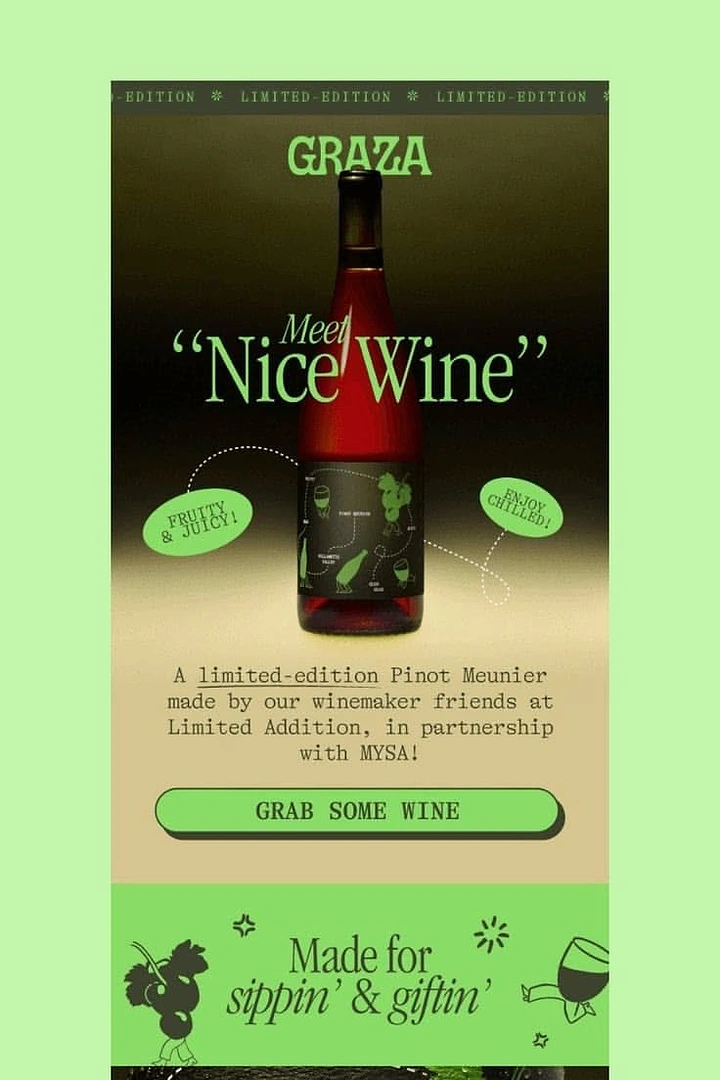 Creative ad: Red wine bottle spotlit on dark gradient
