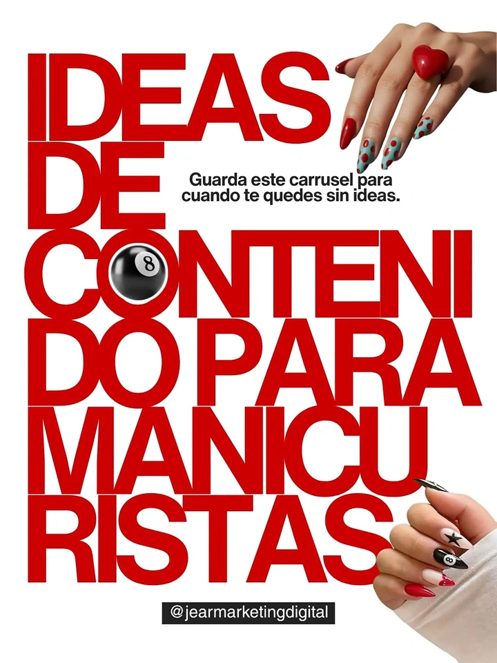 Nail Salons creative ad: Giant type with nails gripping letters