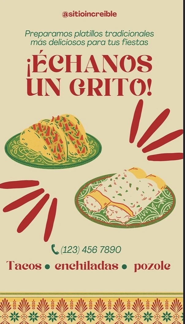Mexican Restaurants creative ad: Witty “give us a shout” invitation