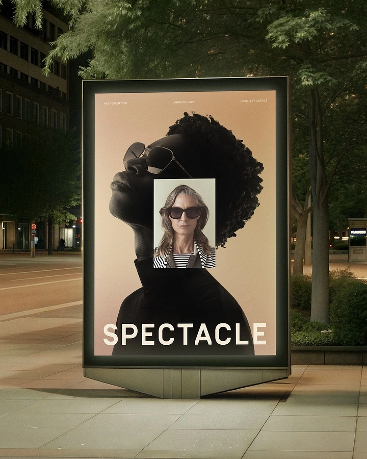 Opticians & Eye Care creative ad: Hair silhouette framing sunglasses portrait cutout