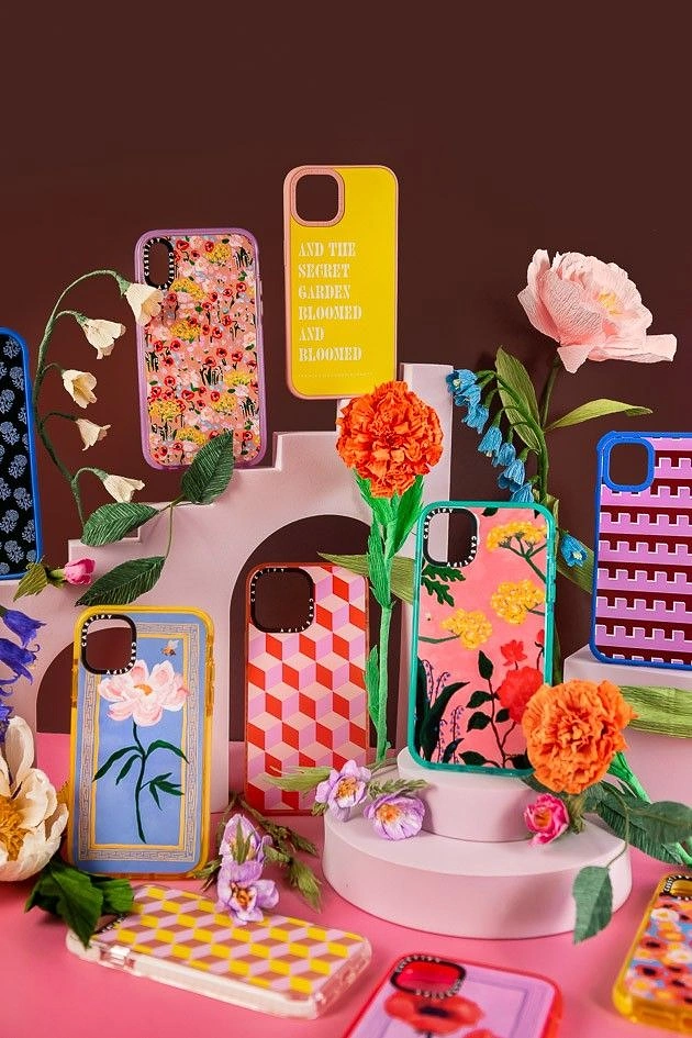 Phone Cases & Mobile Accessories creative ad: Art-directed floral product presentation