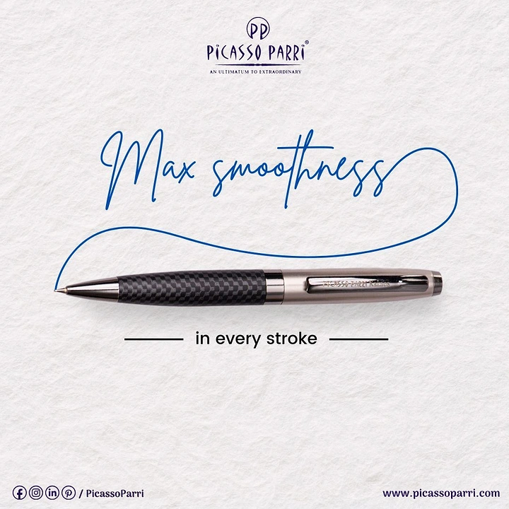 Pens & Writing Instruments creative ad: Handwritten smoothness line reinforces copy