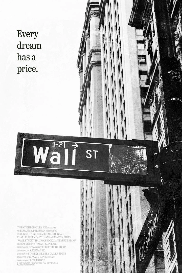 Stock Brokers & Investing creative ad: Wall St sign, 'every dream has price'