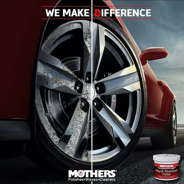 Car Wash & Detailing creative ad: Split dirty/clean wheel before-after