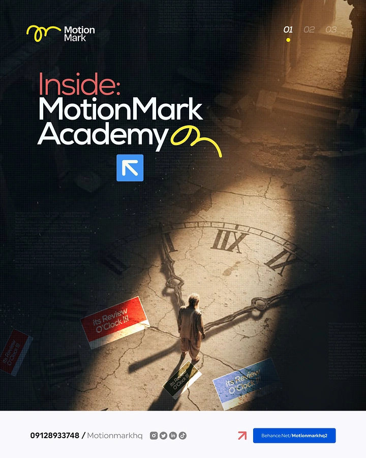 Design & Animation Schools creative ad: Academy presented through time-travel imagery