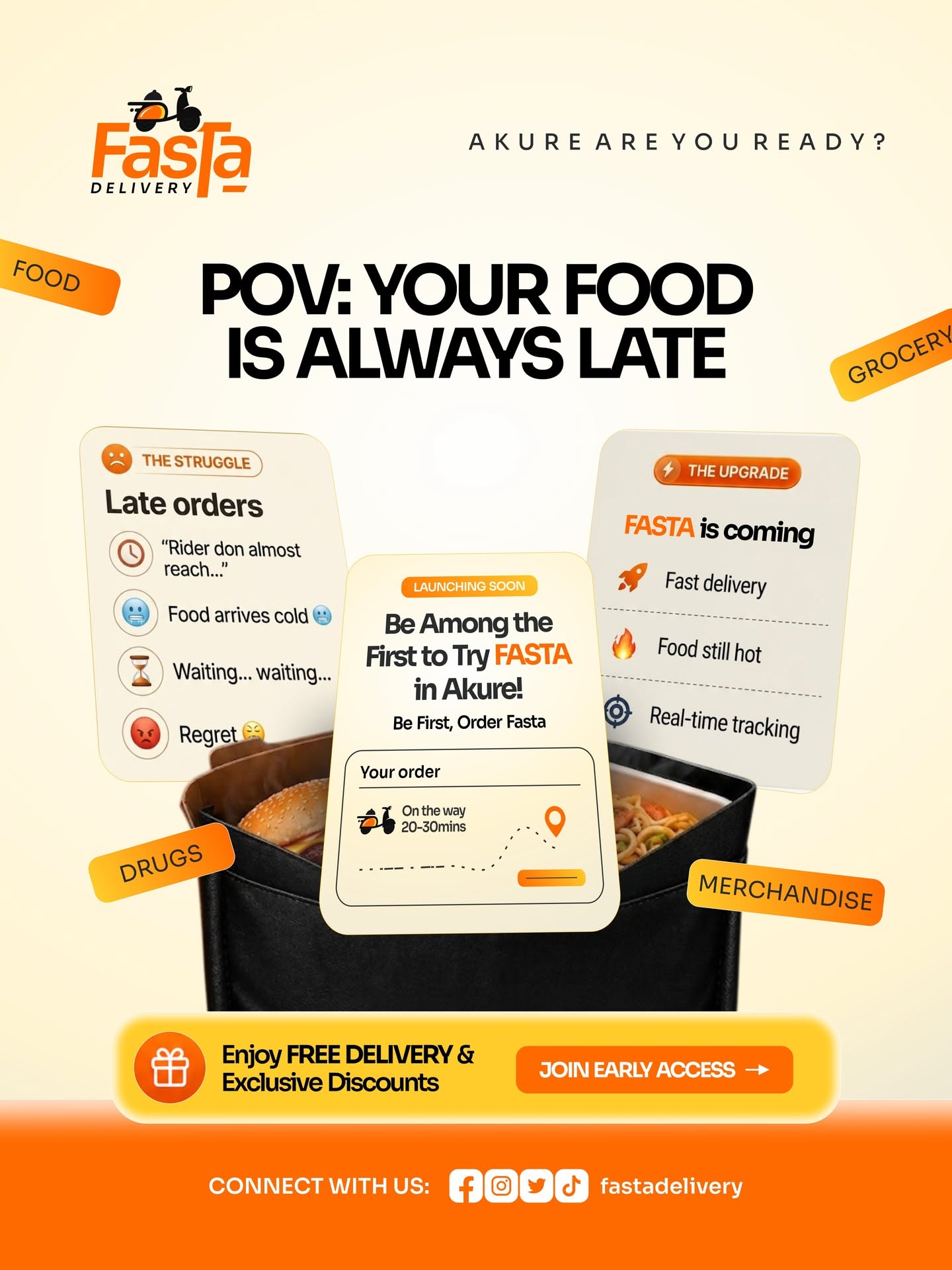Instagram post: Late-order POV gives delivery upgrade a hook