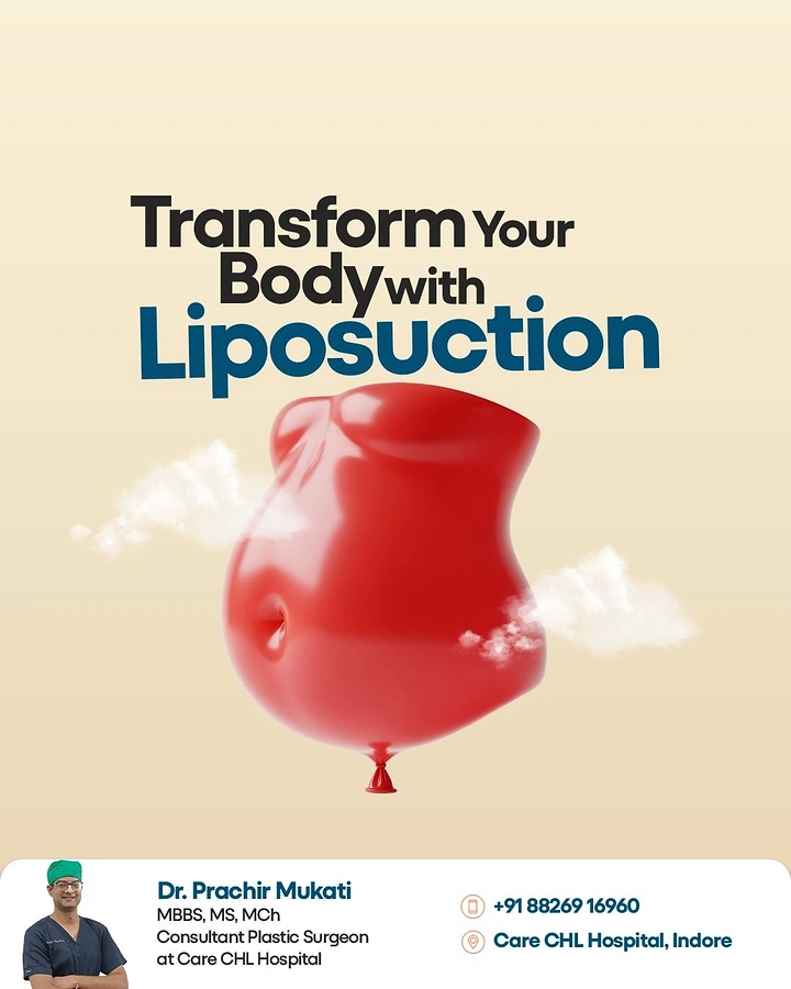 Plastic Surgery Clinics creative ad: Balloon body makes liposuction metaphor memorable