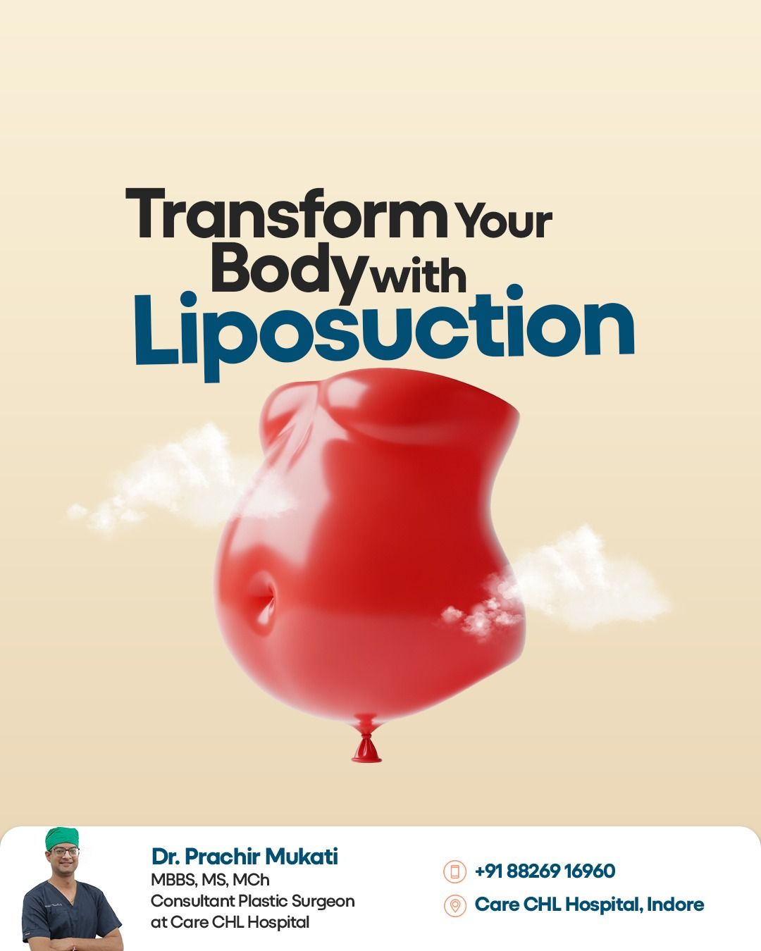 Instagram post: Balloon body makes liposuction metaphor memorable, slide 1