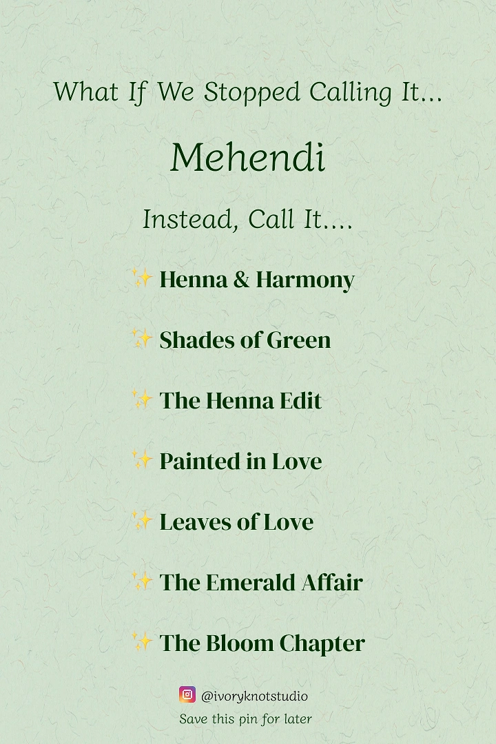 Mehndi & Henna Artists creative ad: Naming concept reframes mehndi as identity