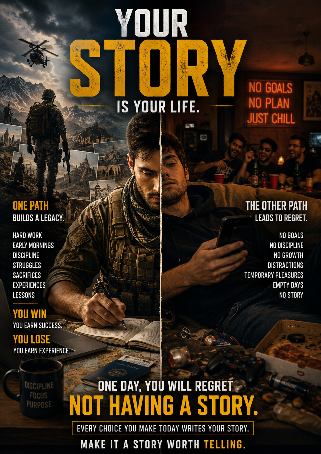 Story: Split-path story sells life choices