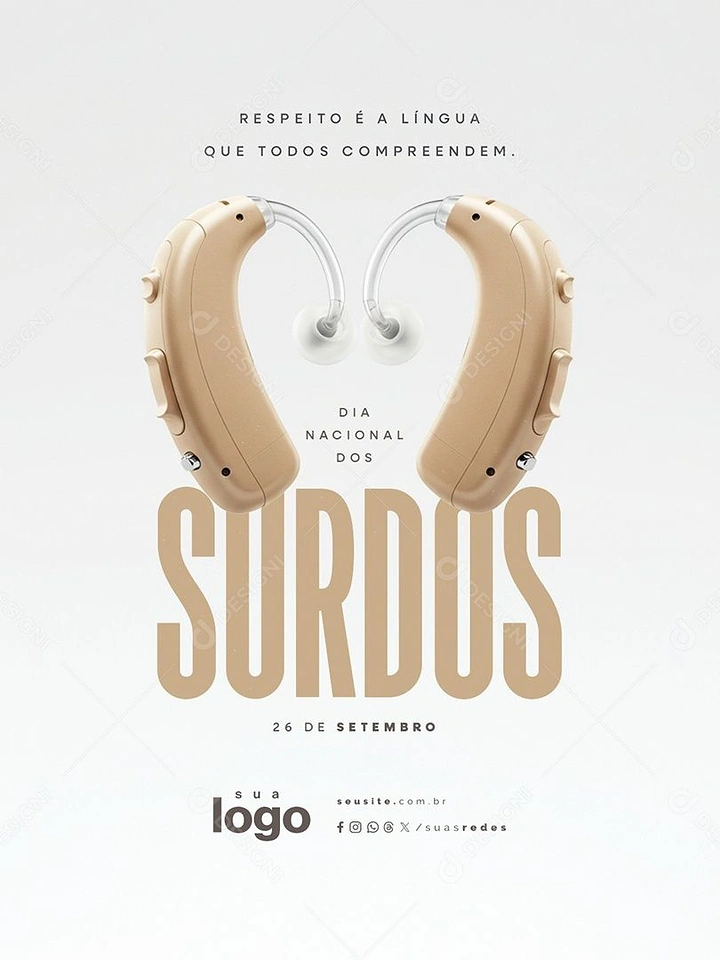 Hearing Aids creative ad: Hearing aids form letters of SURDOS