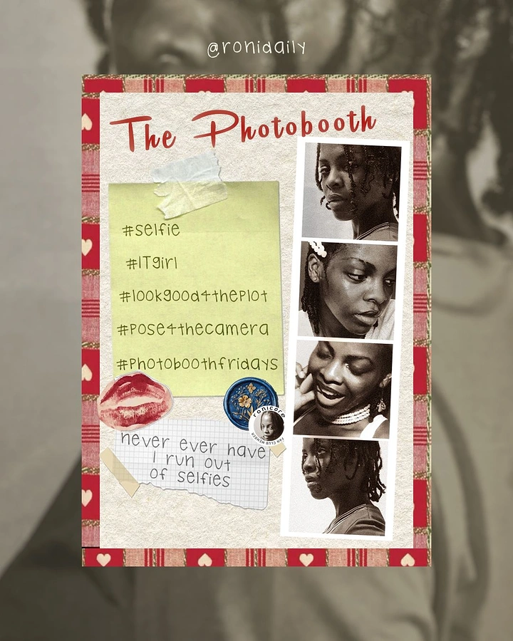 Photo Booth Rentals creative ad: Photobooth paper turned into poster