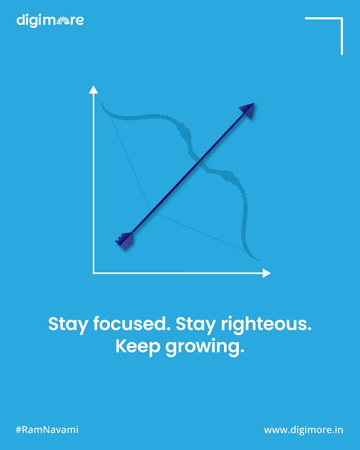 other-festival creative ad: Faded bow with an arrow drawn as a rising graph line