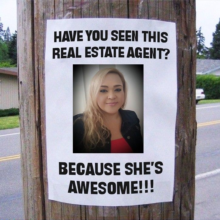 Instagram post: Missing-person poster pun for agent