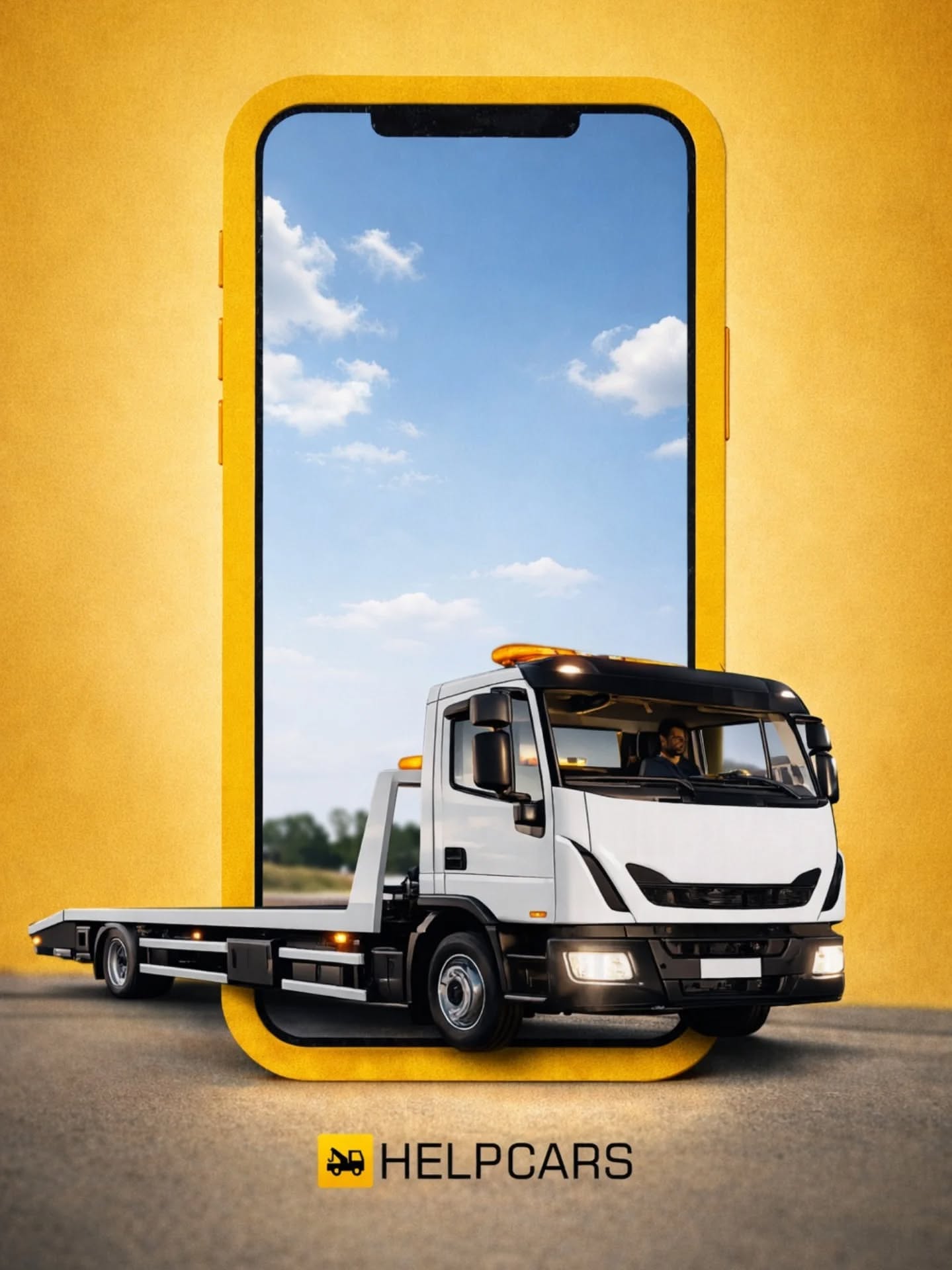 Instagram post: Truck framed as phone service