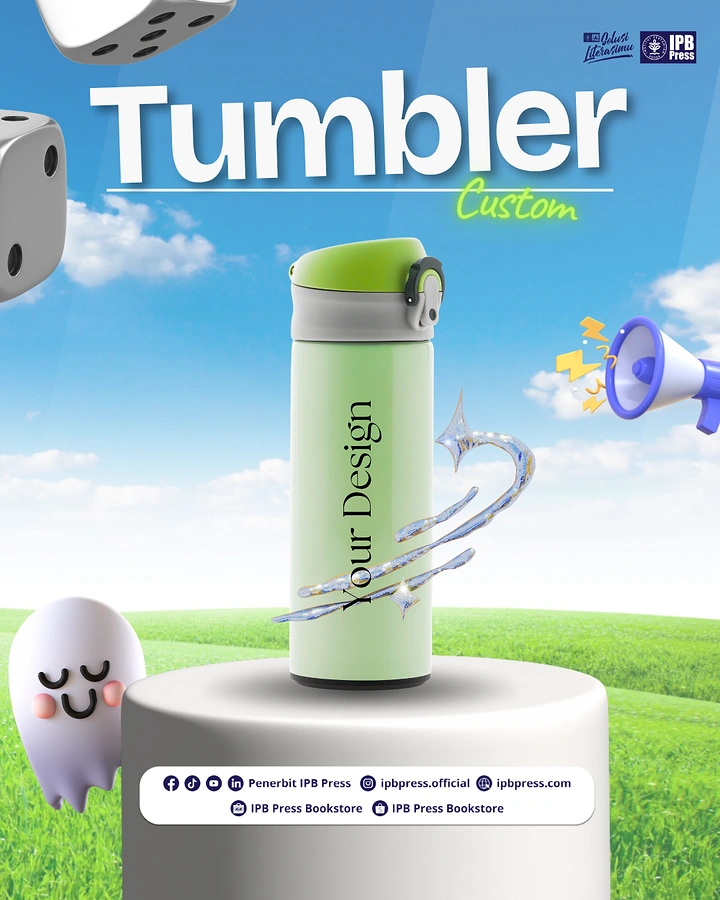 Tumblers, Flasks & Drinkware creative ad: Surreal outdoor scene gives tumbler personality