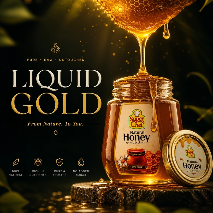 Honey Brands creative ad: Honey transformed into liquid gold