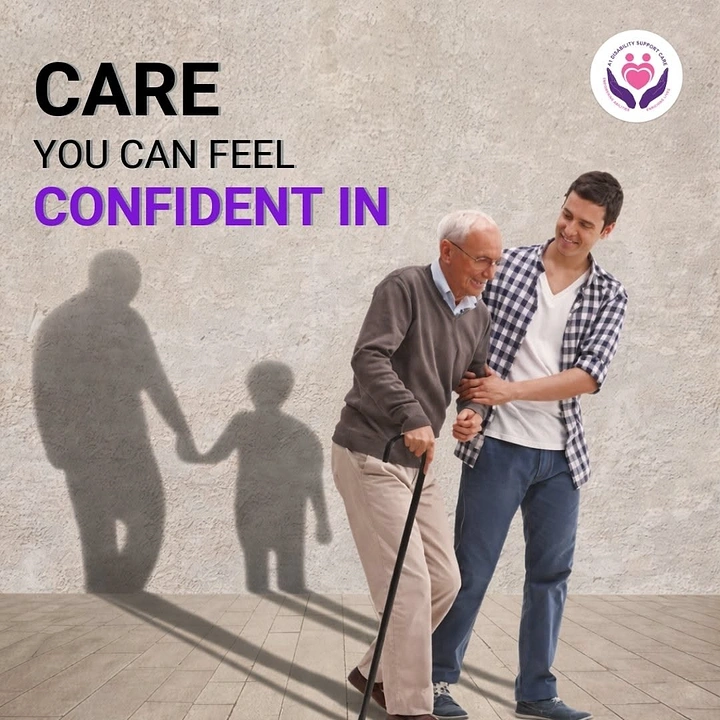 Senior Care creative ad: Shadow shows father once walking child
