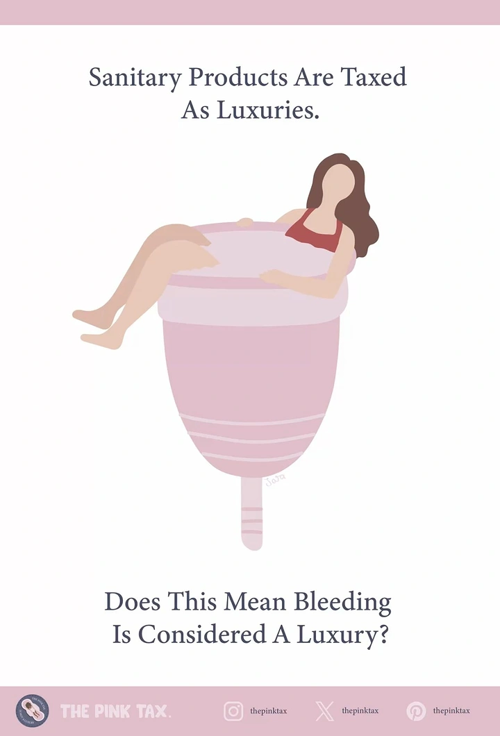 Period Care & Feminine Hygiene creative ad: Tax injustice framed through bleeding pun