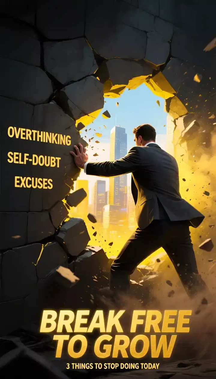 Life & Business Coaches creative ad: Breaking-wall metaphor for personal growth