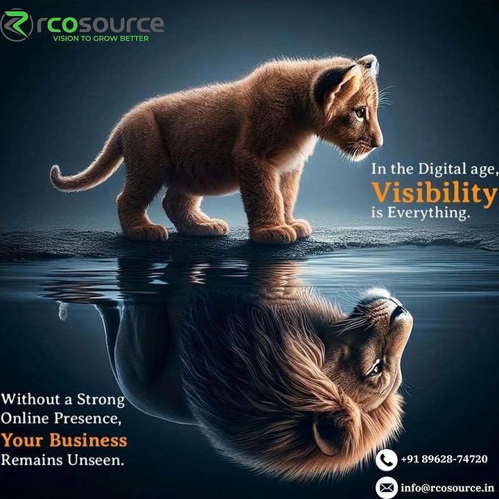 Agency creative ad: Cub reflecting as lion: visibility metaphor