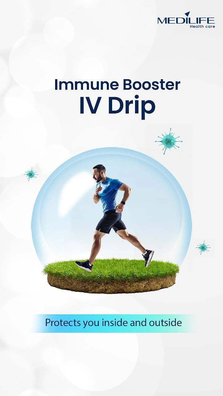 IV Therapy & Drip Bars creative ad: Runner-in-bubble metaphor for whole-body wellness