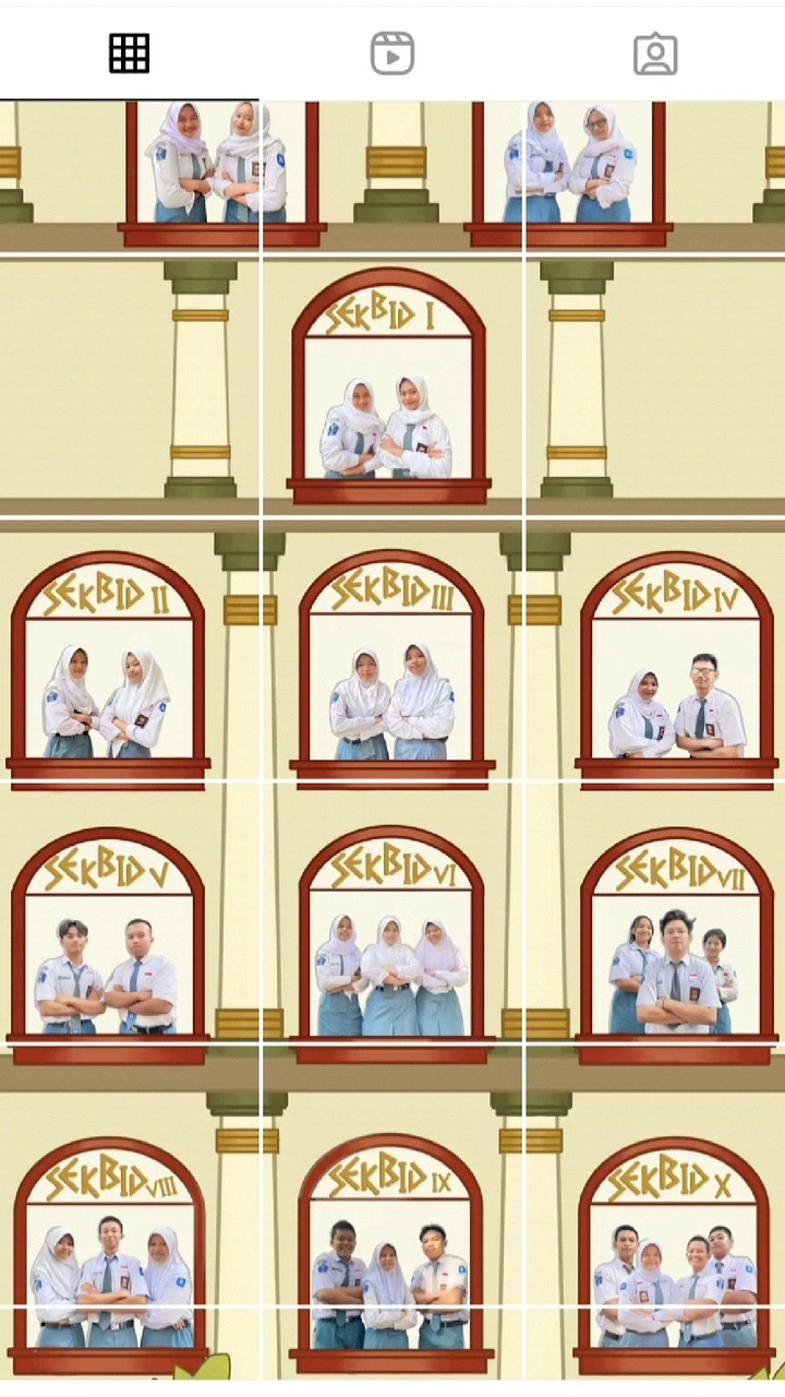 Schools & School Admissions creative ad: Student portraits become school windows