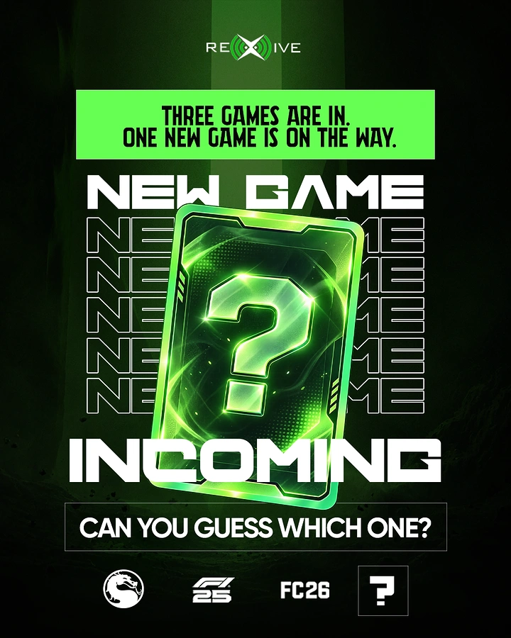 Gaming & Esports creative ad: Mystery card teaser, guess the game