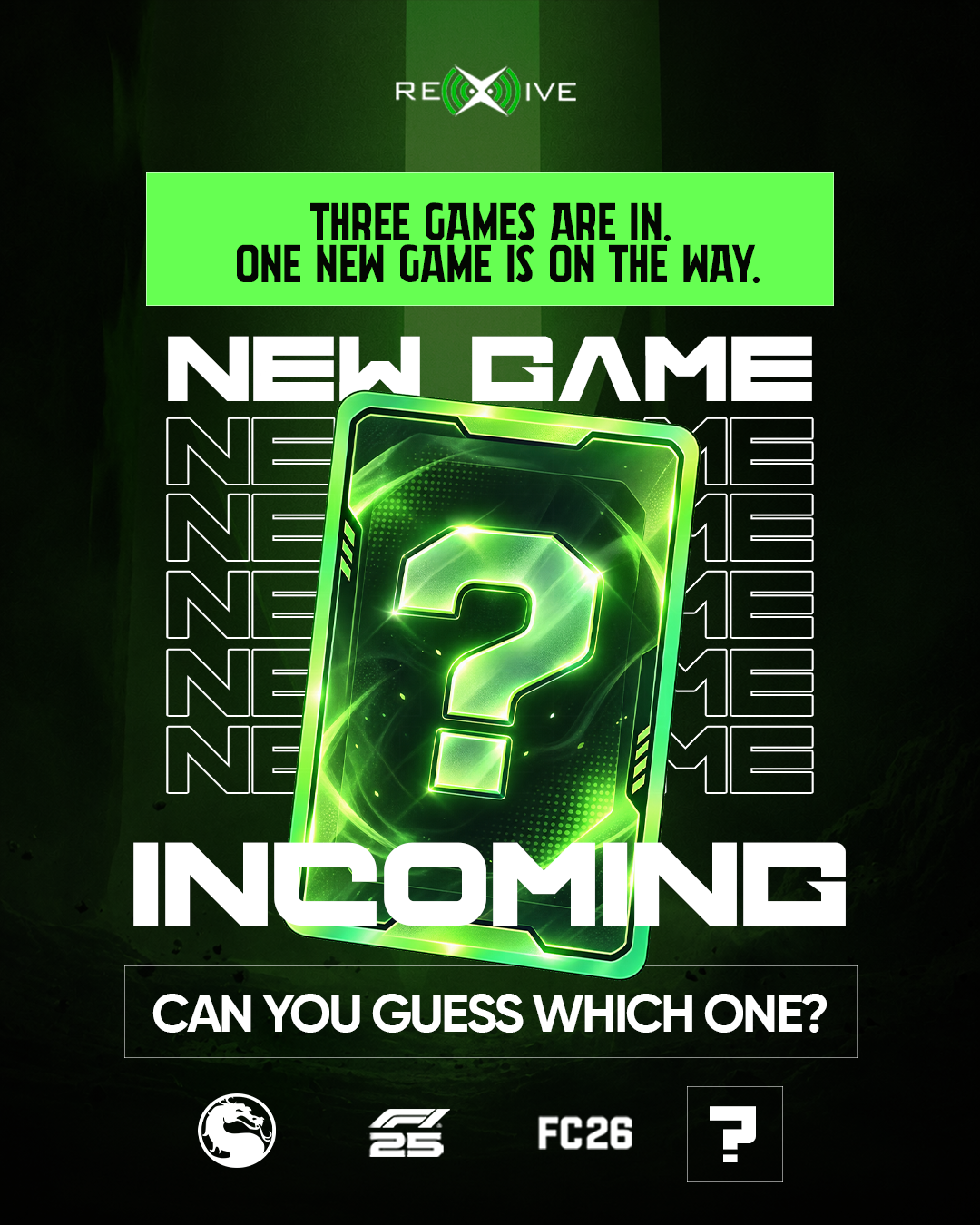 Instagram post: Mystery card teaser, guess the game