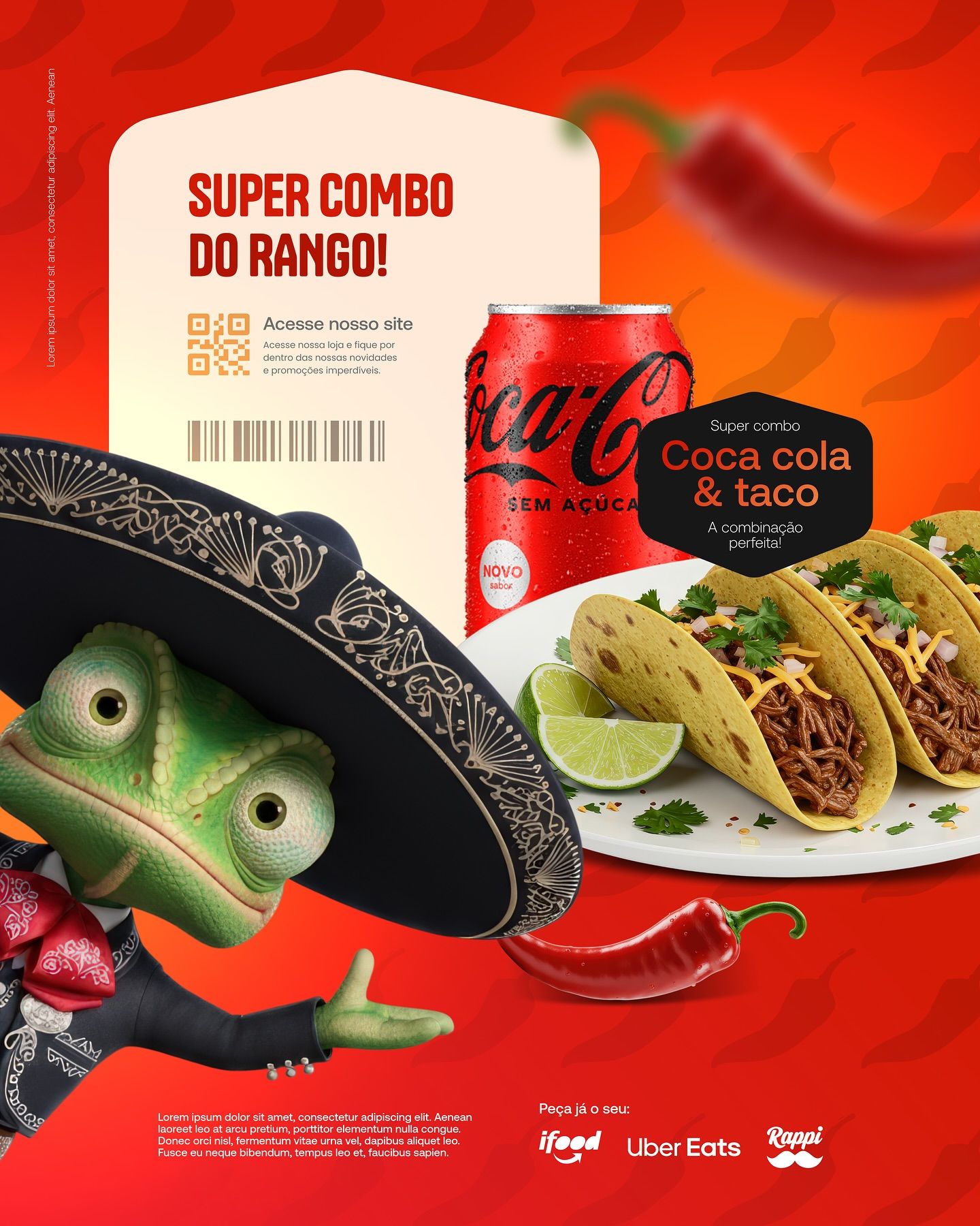 Instagram post: Chameleon mascot turns combo into character