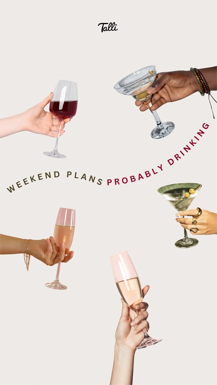 Tumblers, Flasks & Drinkware creative ad: Playful collage composition with witty copy