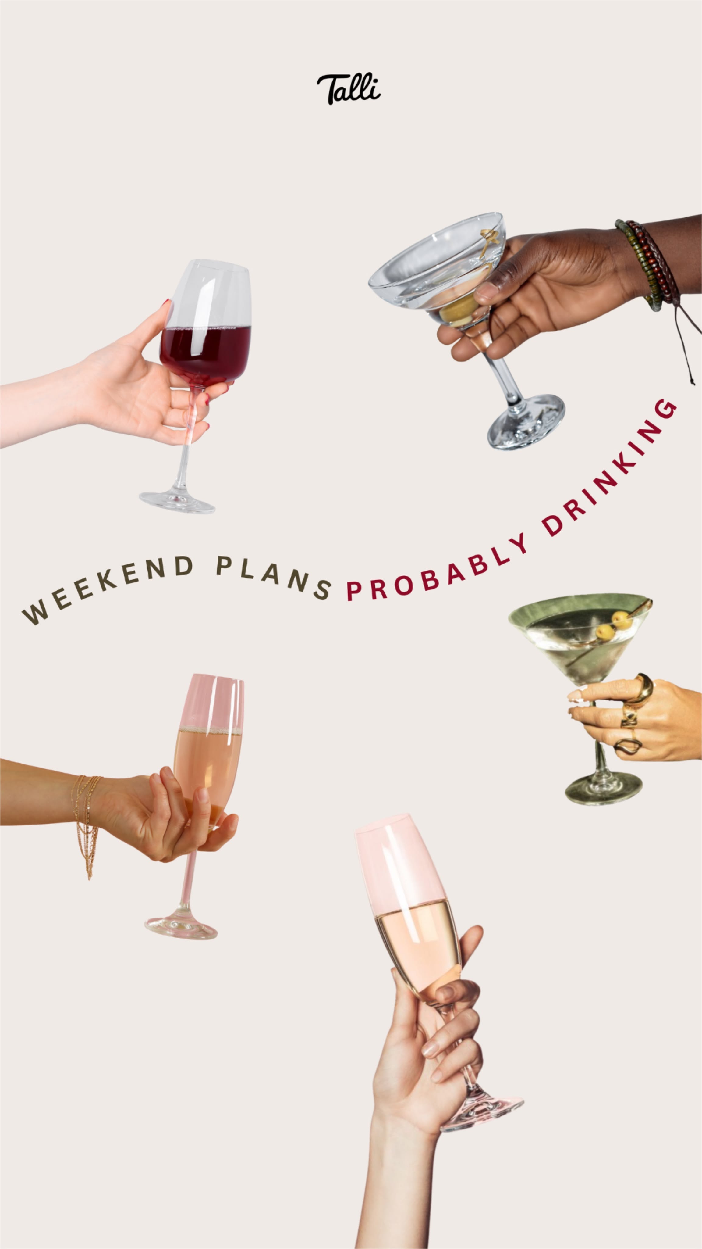 Story: Playful collage composition with witty copy